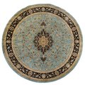 Well Woven Well Woven 541064R Medallion Kashan Traditional Round Rug; Light Blue - 3 ft. 11 in. 541064R